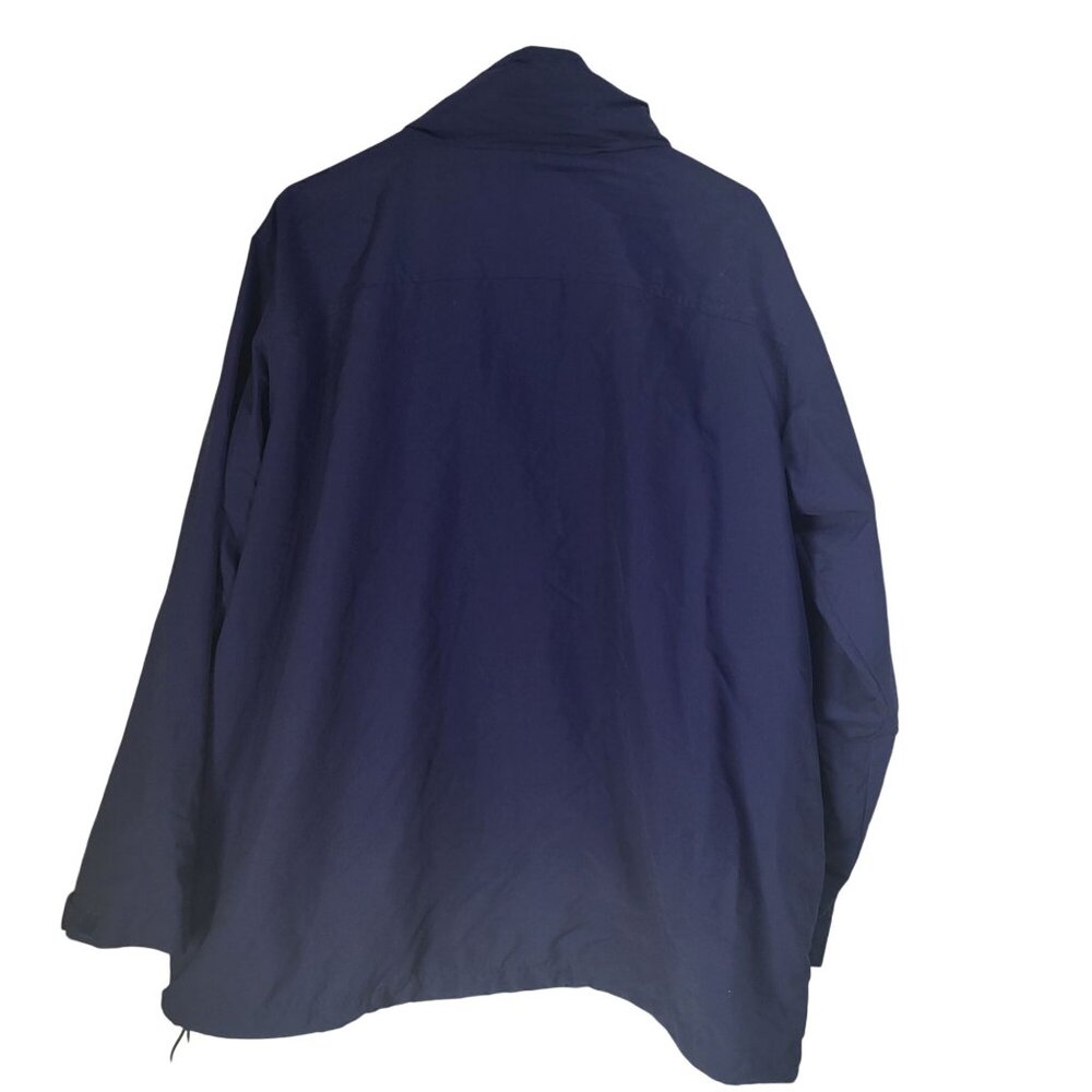 L.L. Bean Women's 2XL Lightweight Windbreaker Navy Blue Nylon Jacket Vintage VTG - Picture 3 of 11